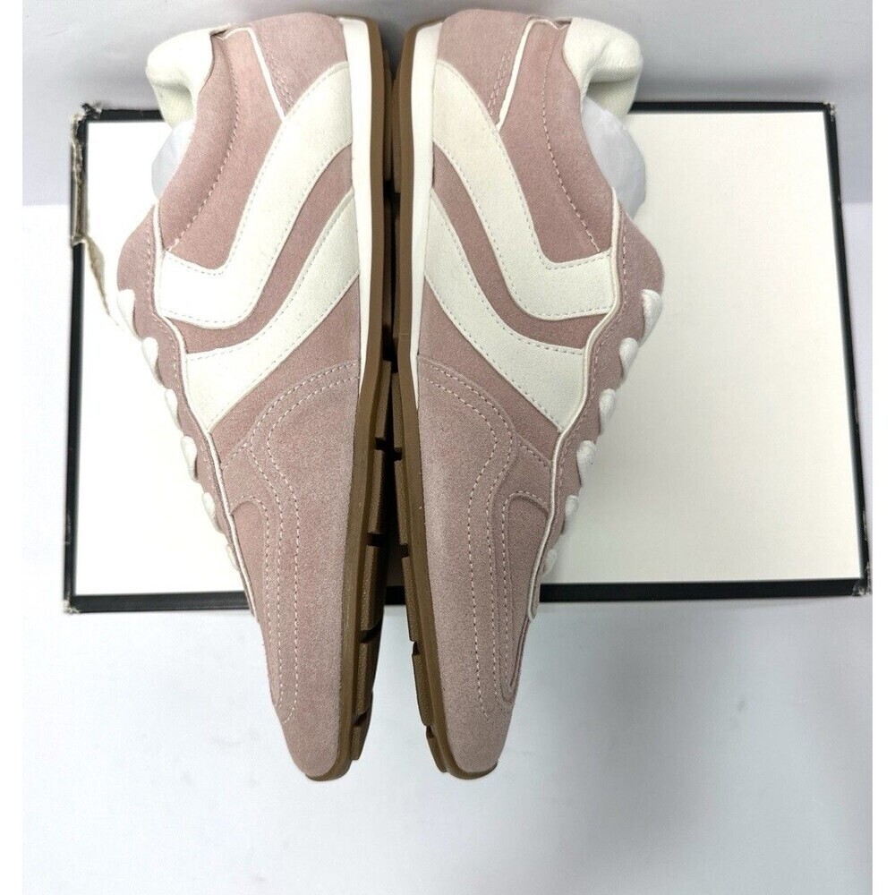 Steve Madden Abbi Sneakers Womens Size 8 Pink Multi Suede Leather Retro Shoes - Picture 3 of 9